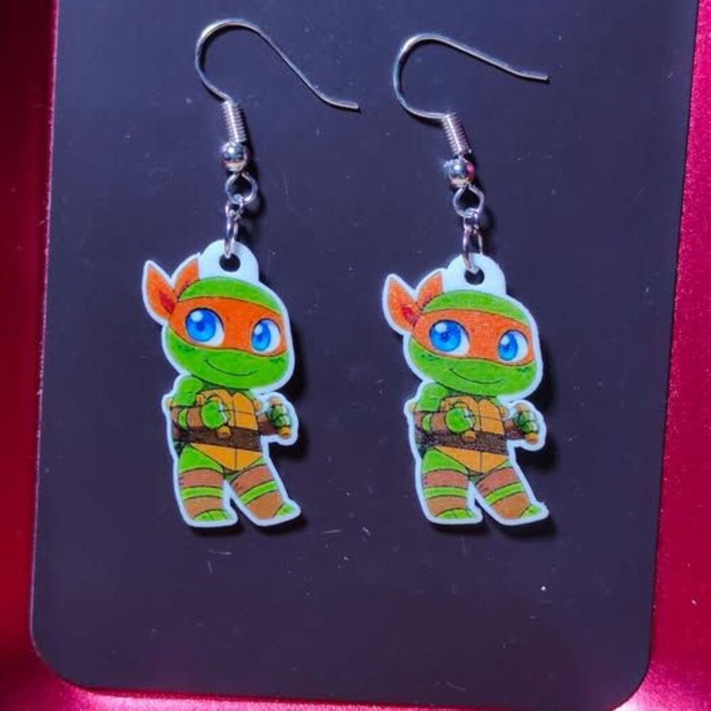 Teenage Mutant Ninja Turtles Mikey Earrings or Charms